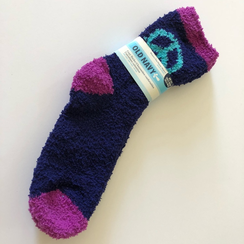 New Super cozy Peace ✌🏾 socks in royal purple